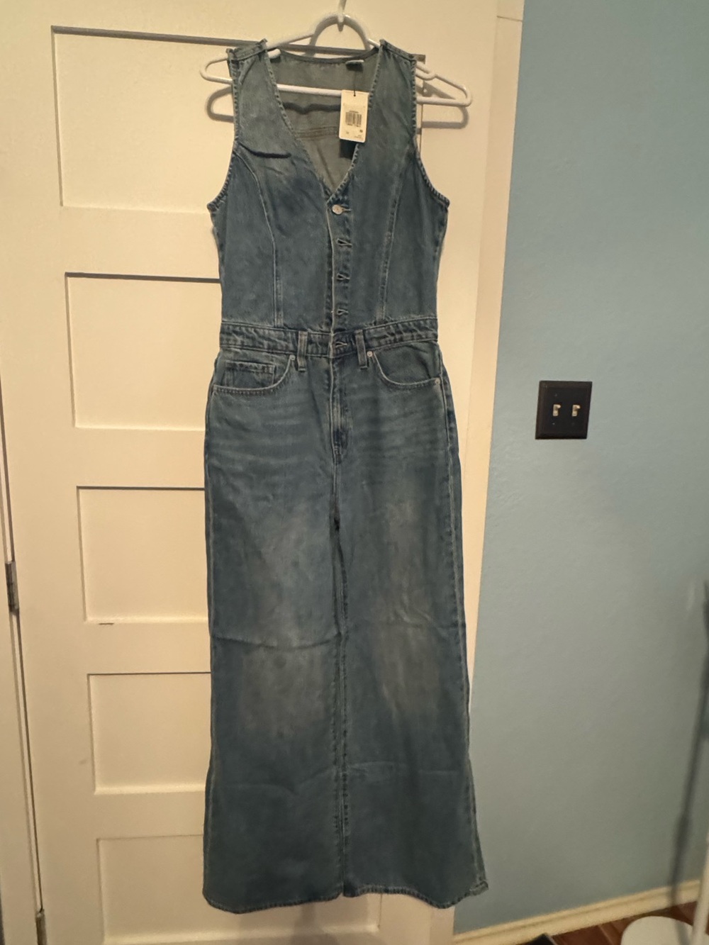 Levi's Denim Maxi Jumper Dress - Light Blue